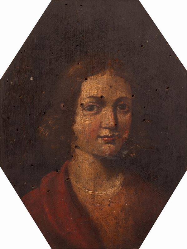 Scuola Romana XVII secolo - Ritratto di giovane fanciulla