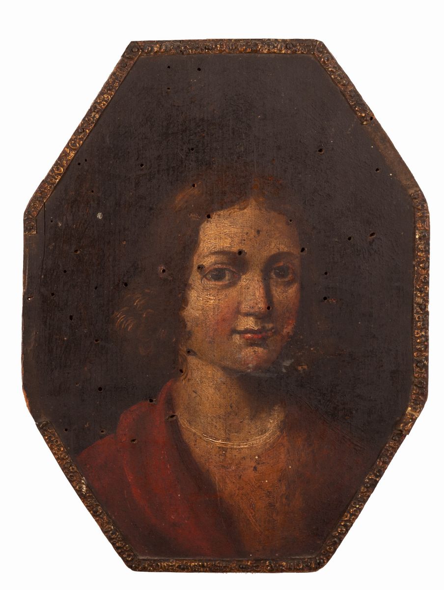 Scuola Romana XVII Secolo - Ritratto di Giovane Fanciulla