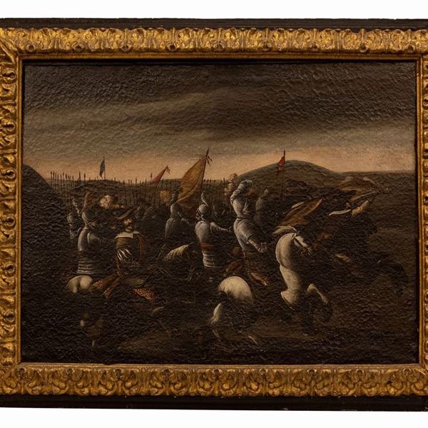 Pittore fiammingo del XVIII secolo - Battaglia