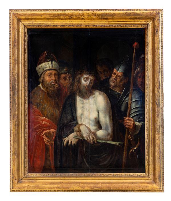 Jacopo Ligozzi - "Ecce Homo", olio su tavola, pittore fiammingo del XVII secolo