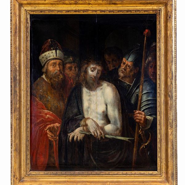 Jacopo Ligozzi - "Ecce Homo", olio su tavola, pittore fiammingo del XVII secolo