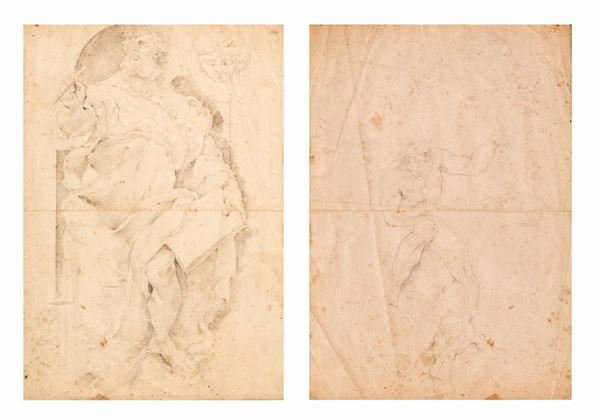 Scuola dell'Italia centrale del XVII secolo - Mosè con figura femminile