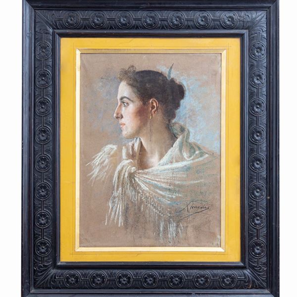 Ettore  Ximenes - Ritratto di giovane donna