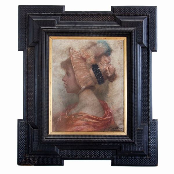Gioacchino Pagliei - Fanciulla con cappello