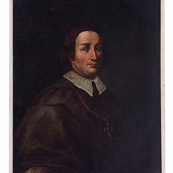 Pittore romano del XVII secolo - Ritratto di ecclesiastico