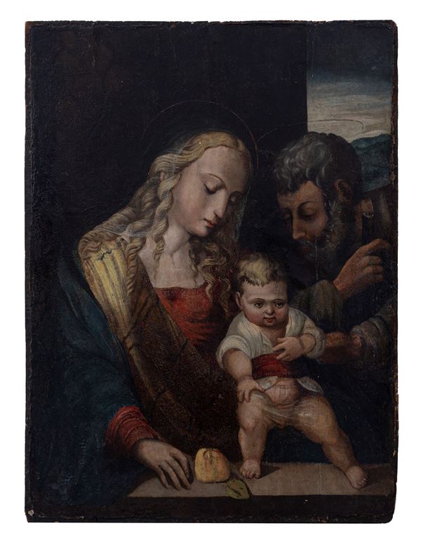 Pittore dell'Italia meridionale attivo nel XVI secolo - Sacra famiglia
