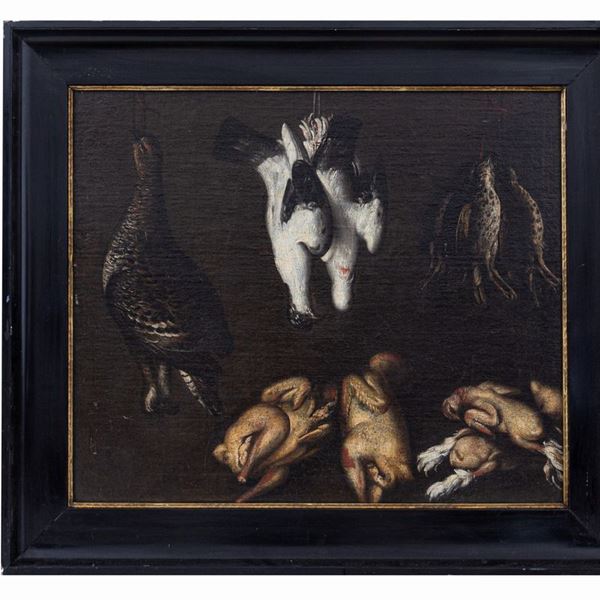 Evaristo Baschenis - Natura morta con cacciagione