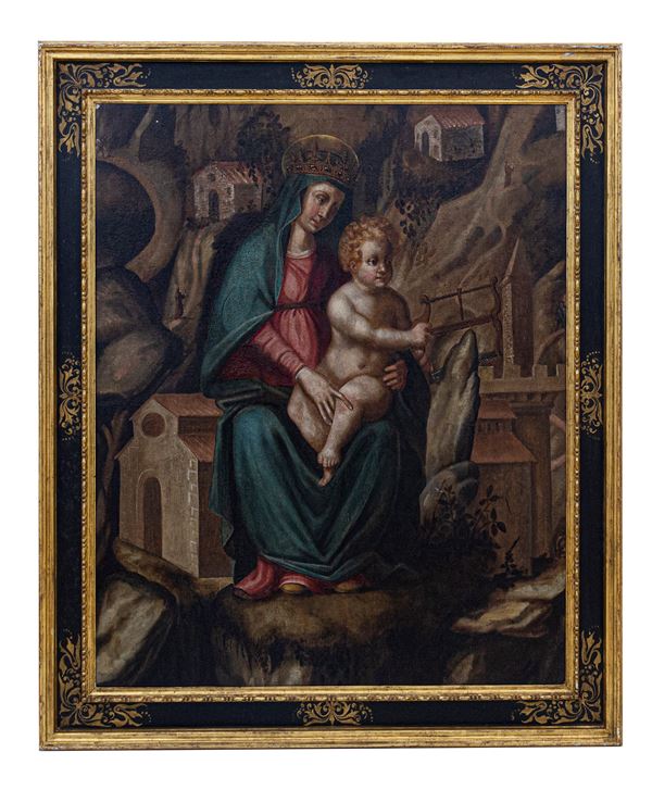 Pittore toscano attivo tra la fine del XVI secolo e l'inizio del XVII secolo - Madonna di Monserrato
