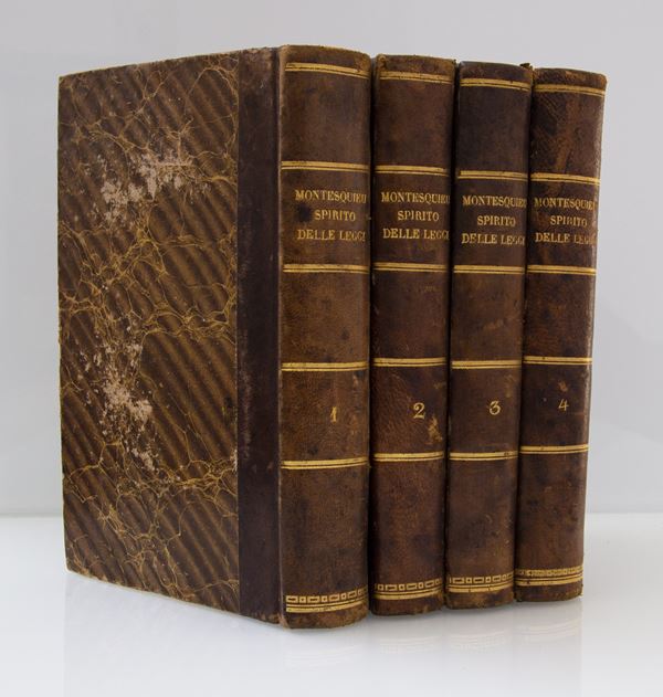 9) Montesquieu - Spirito delle Leggi del Signore di Montesquieu con le note dell'abate Antonio Genovesi.