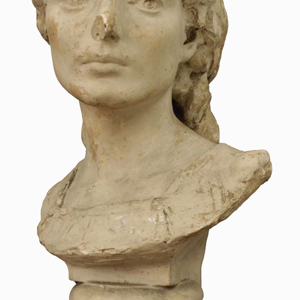 Busto di fanciulla in gesso  - Auction Asta 19: Oggetti d'arte, argenti e dipinti antichi - Gliubich Casa d'Aste
