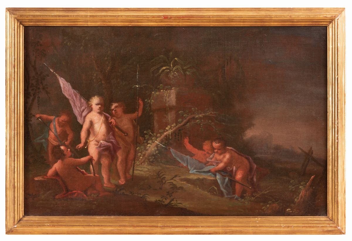 Scuola Veneta XVIII Secolo - Allegoria di Putti
