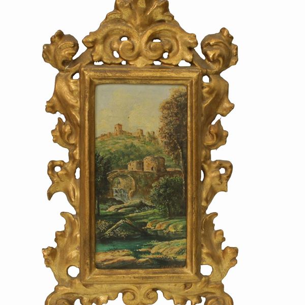 Piccolo paesaggio veneto  - Auction Asta 19: Oggetti d'arte, argenti e dipinti antichi - Gliubich Casa d'Aste
