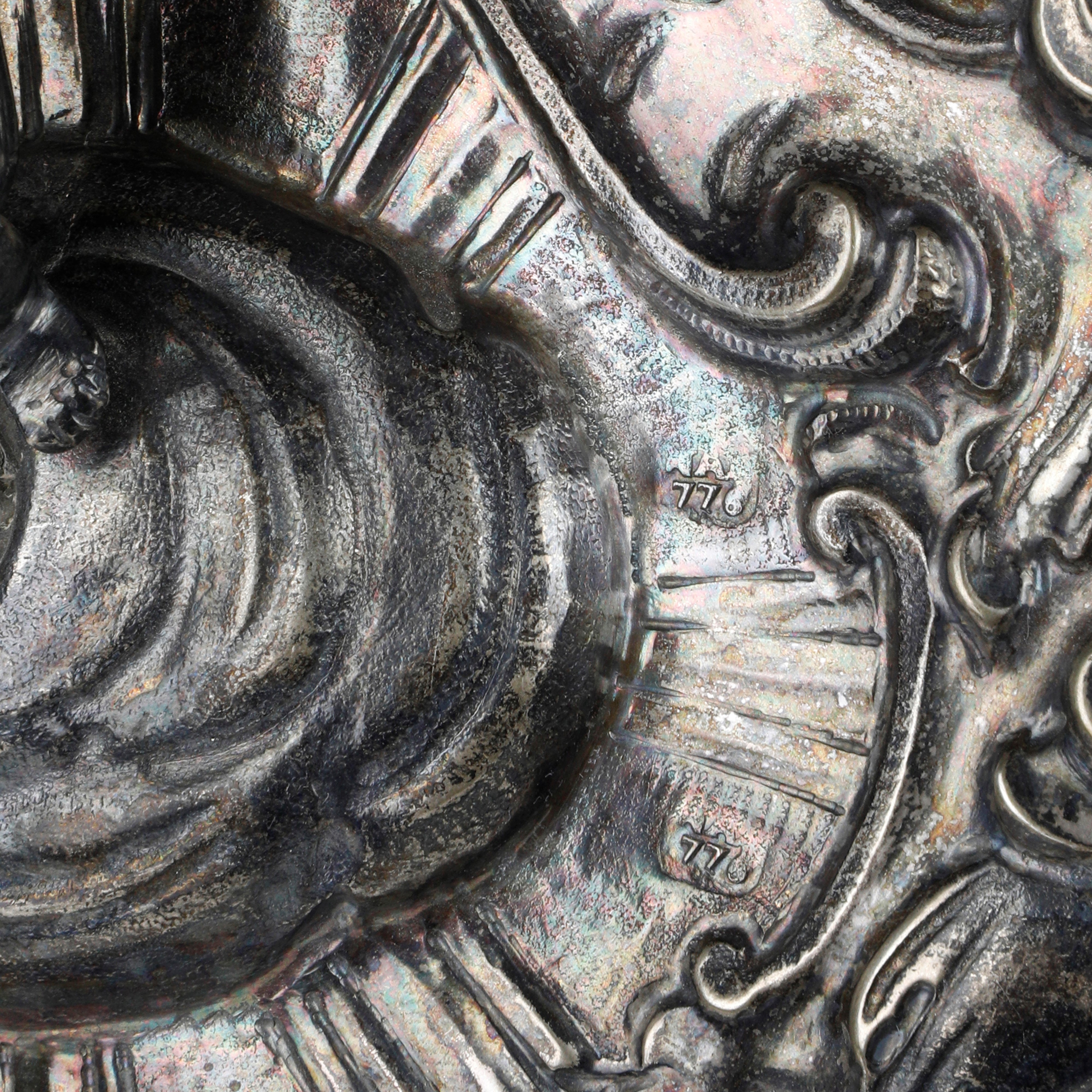 Applique acquasantiera in argento 800, Napoli, XVIII secolo