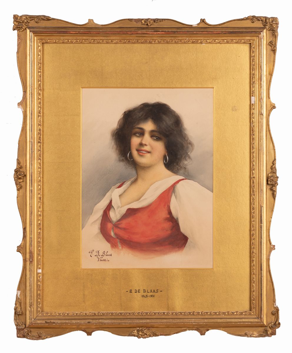 Eugenio De Blaas - Ritratto di Donna