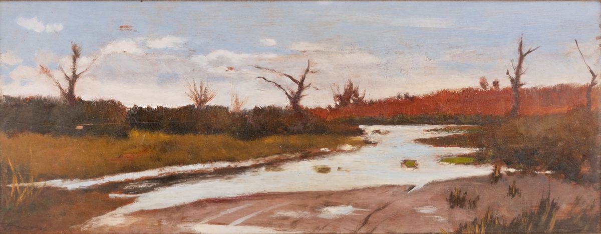Eugenio Cecconi - Paesaggio Fluviale