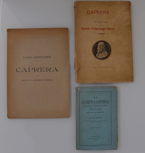 Lotto di tre volumi su Caprera, comprende: