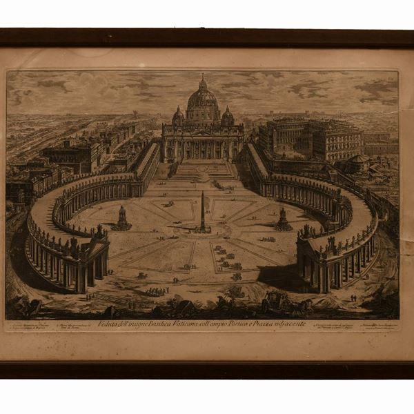 Incisione di Piranesi Basilica Vaticana