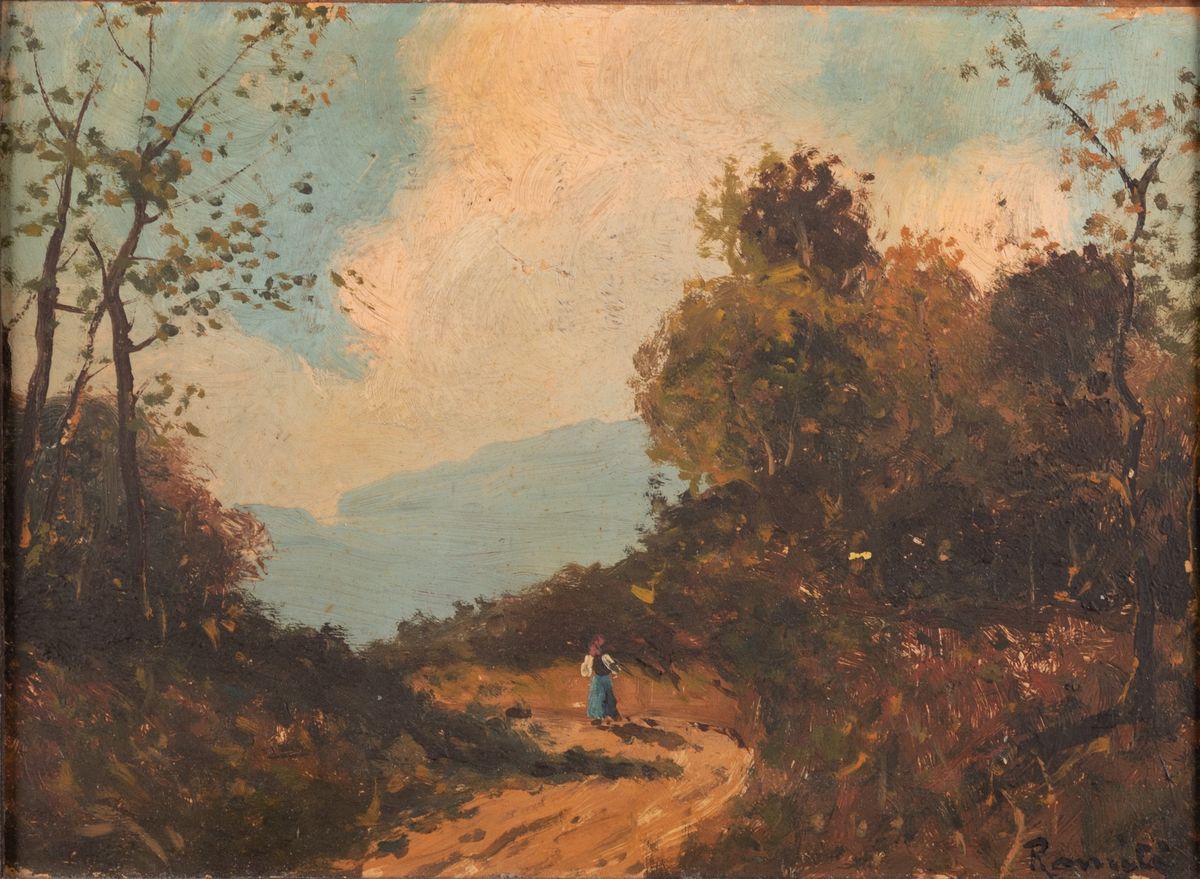 Gino Romiti - Paesaggio con Figura