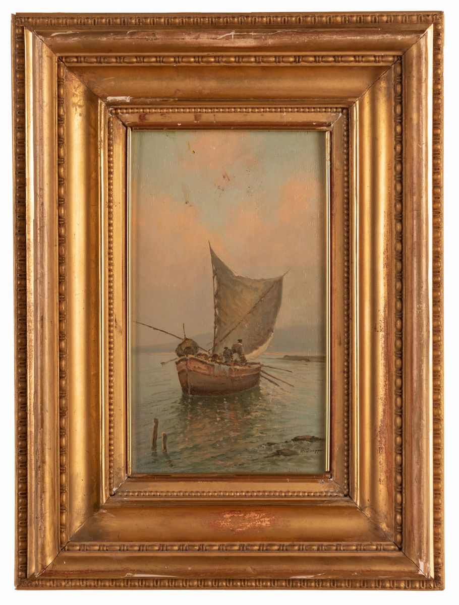 Radames Scoppa - Barca con Pescatore
