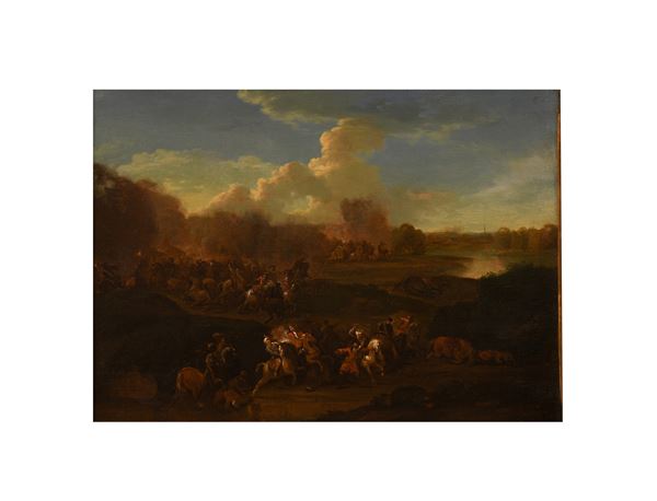 Pittore fiammingo tra la fine del XVII e gli inizi del XVIII secolo - Battaglia