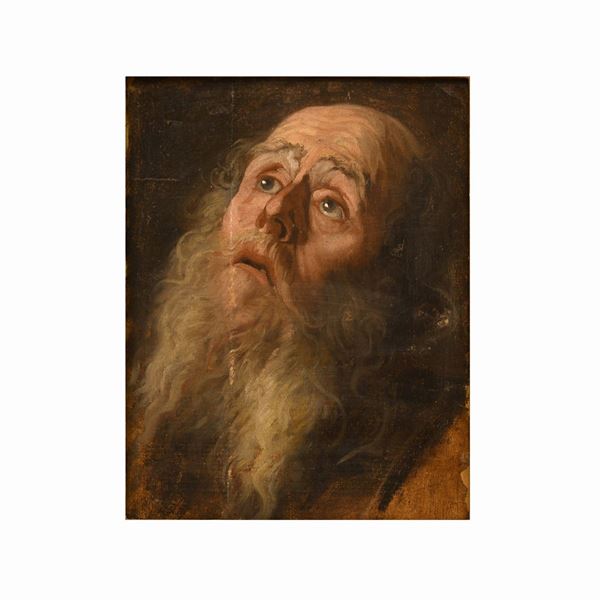 Pittore fiammingo del XVII secolo - Ritratto di anziano