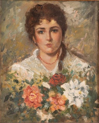 Ritratto di Ragazza con Fiori