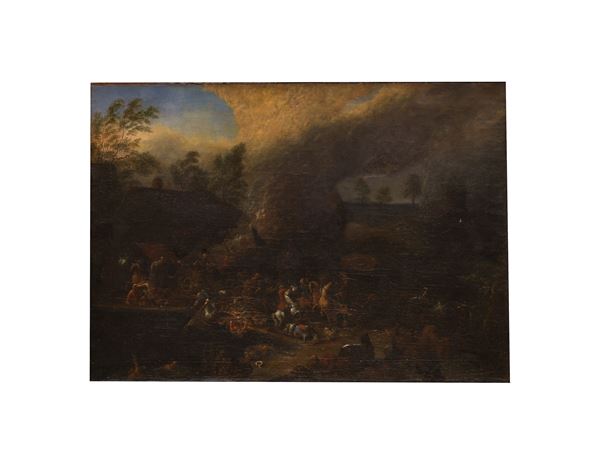 pittore fiammingo della seconda met&#224; del XVIII secolo - Battaglia