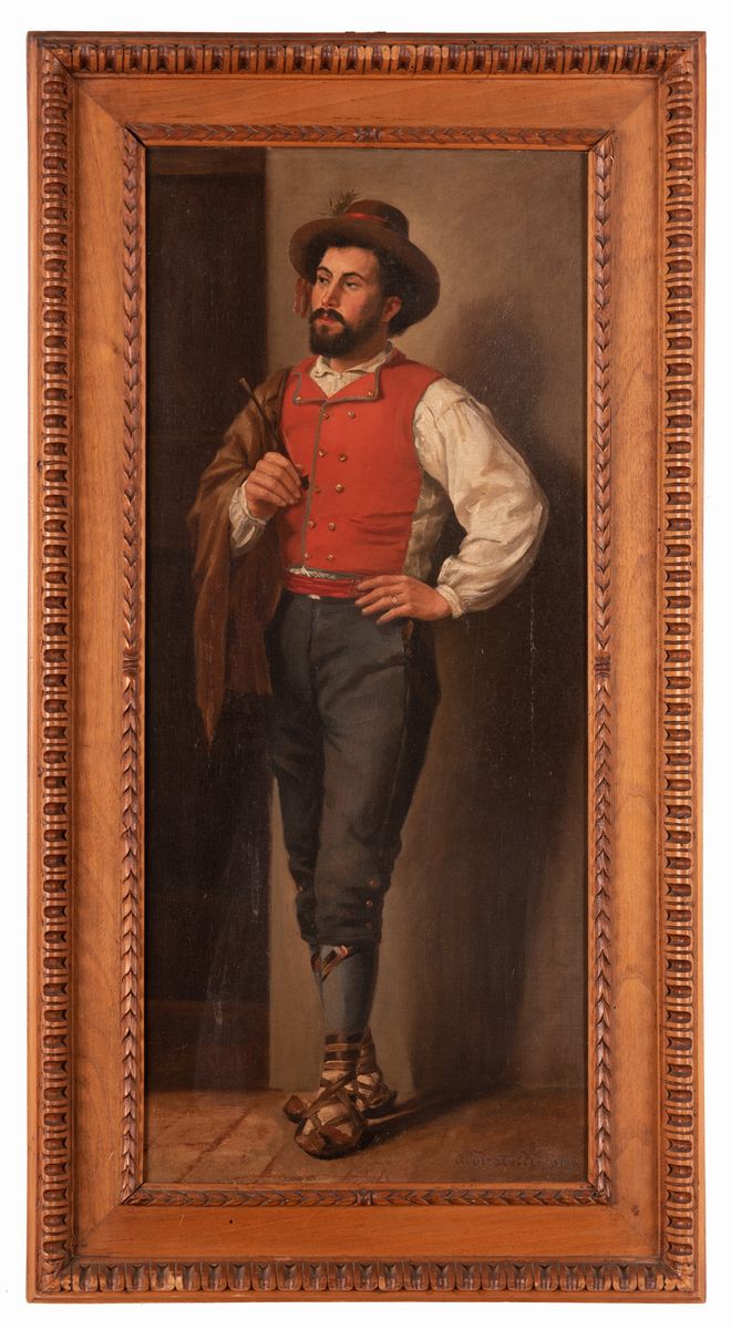 Aurelio Tiratelli - Coppia di Figure di Popolani Romani