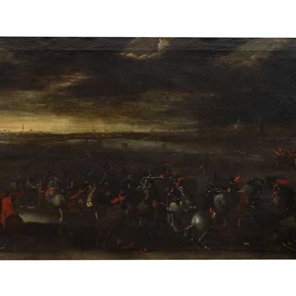 Scuola dell'Italia centrale del XVIII secolo - Battaglia in notturno