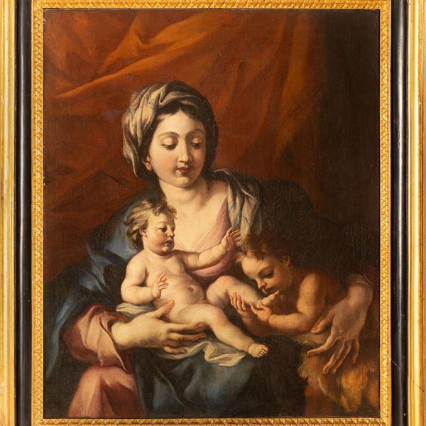 Pittore dell'Italia centrale del XVIII secolo - Madonna con San Giovannino orante