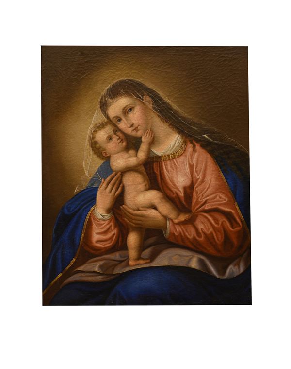 pittore toscano della seconda met&#224; del XIX secolo - Madonna con Bambino