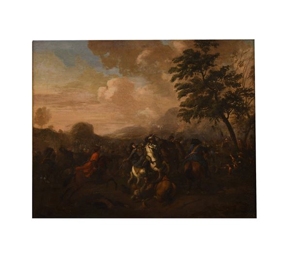 Pittore fiammingo del XVIII secolo - Battaglia