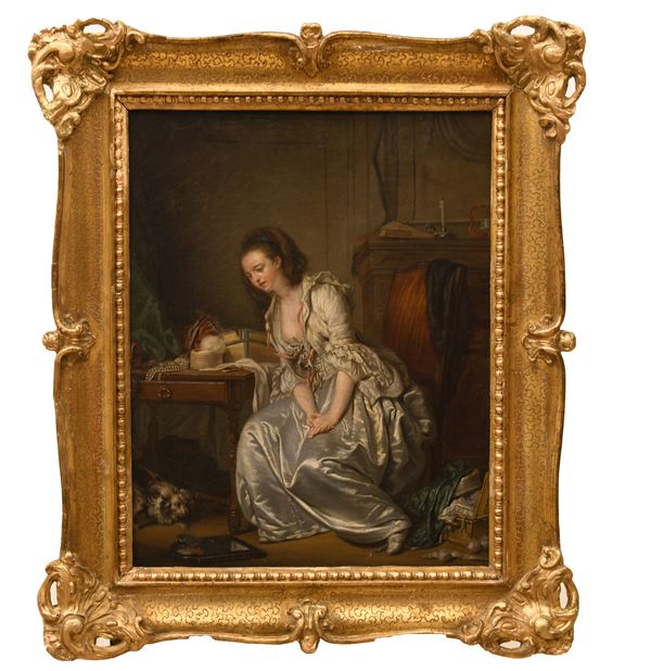 Jean-Baptiste  Greuze - Lo specchio rotto