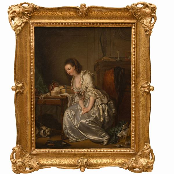 Jean-Baptiste  Greuze - Lo specchio rotto