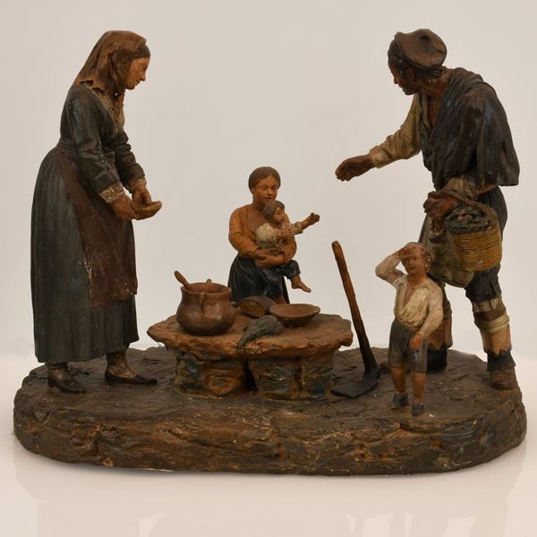  La famiglia dei contadini. Cerchia dei Vaccaro, Caltagirone 1850