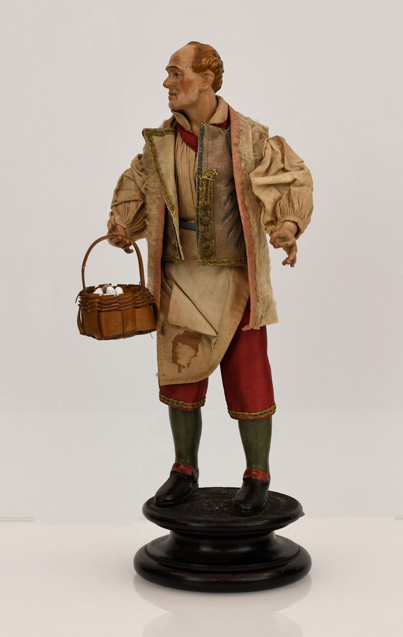 Pastore Napoletano da Presepe. Manifattura Napoletana della Fine del XVIII Secolo.