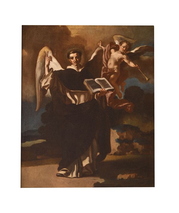 Francesco Solimena - San Vincenzo Ferrer con angelo che suona la tromba
