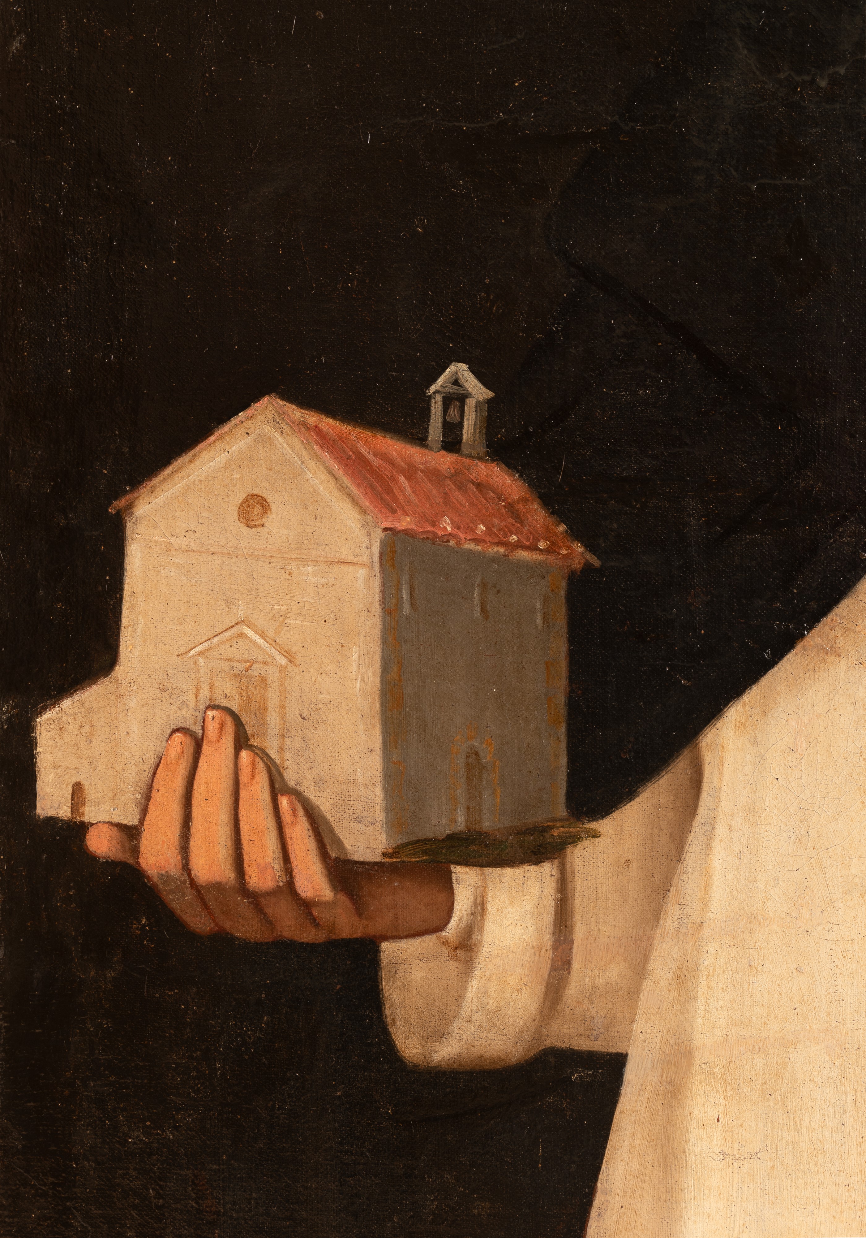 Giulio Cesare Bedeschini - San Domenico di Guzman Stante a Sorreggere il Modello Miniaturistico d...