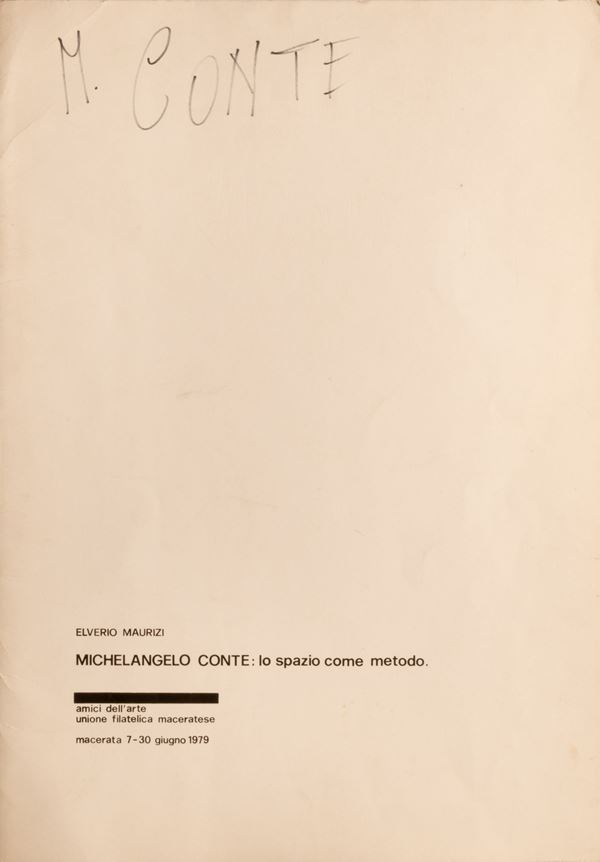Michelangelo  Conti - Cartella di 4 serigrafie da Michelangelo Conte: Lo spazio come metodo di Elverio Maurizi