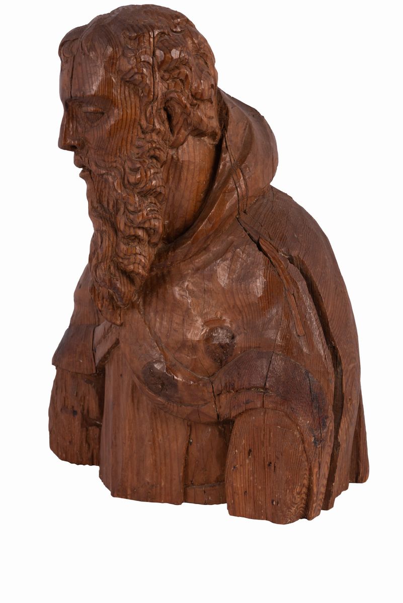 Scultore Veneto del XVI Secolo - Scultura Raffigurante Busto di S. Domenico