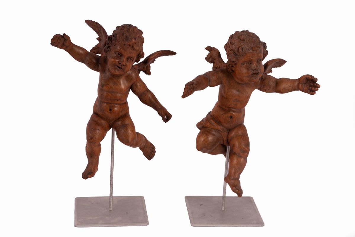 Scultore Dell'italia Centrale del XIX Secolo - Coppia di Putti