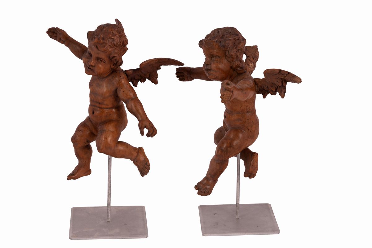 Scultore Dell'italia Centrale del XIX Secolo - Coppia di Putti