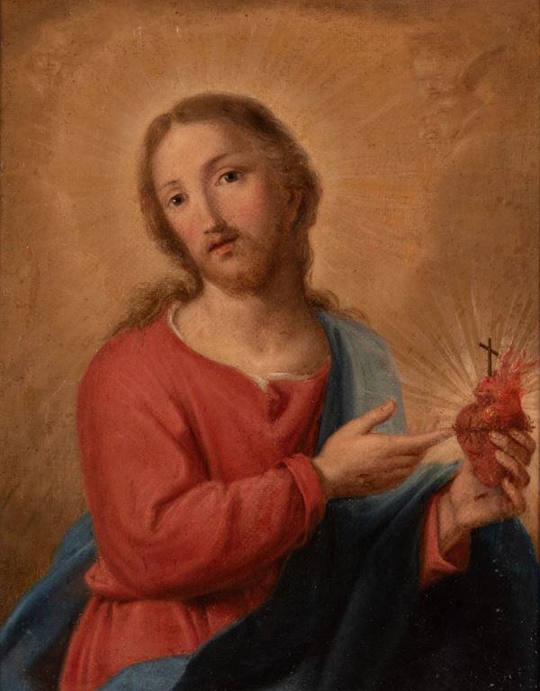 Pittore emiliano del XVIII secolo - Christ and the Sacred Heart