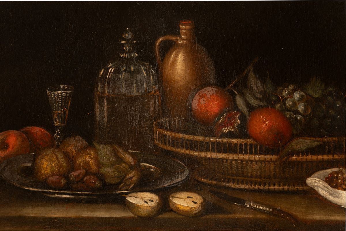 Francisco De Zurbaràn - Natura Morta di Frutta e Oggetti