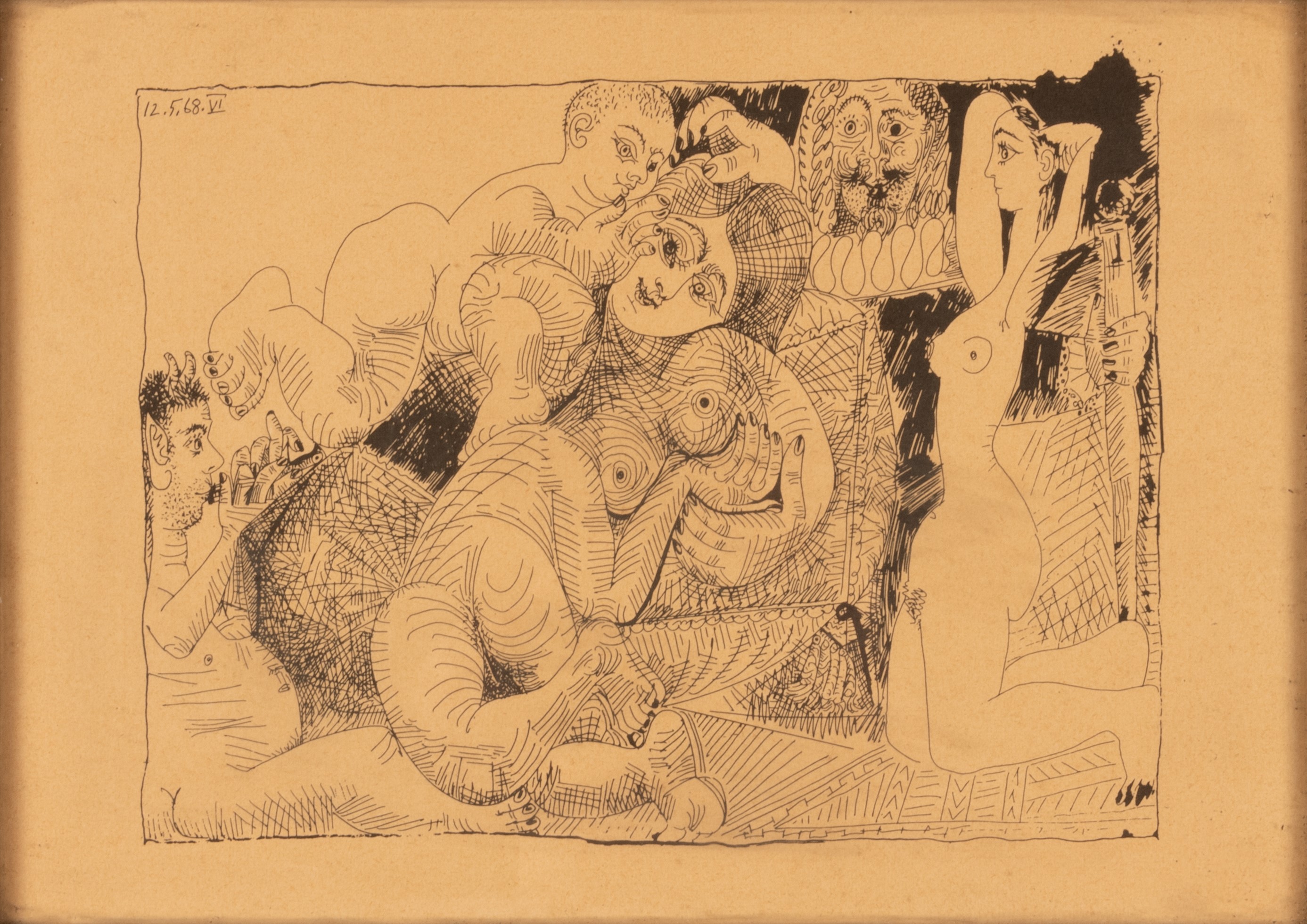 Pablo Picasso - Lotto di Sei Incisioni Erotiche da Suite 347