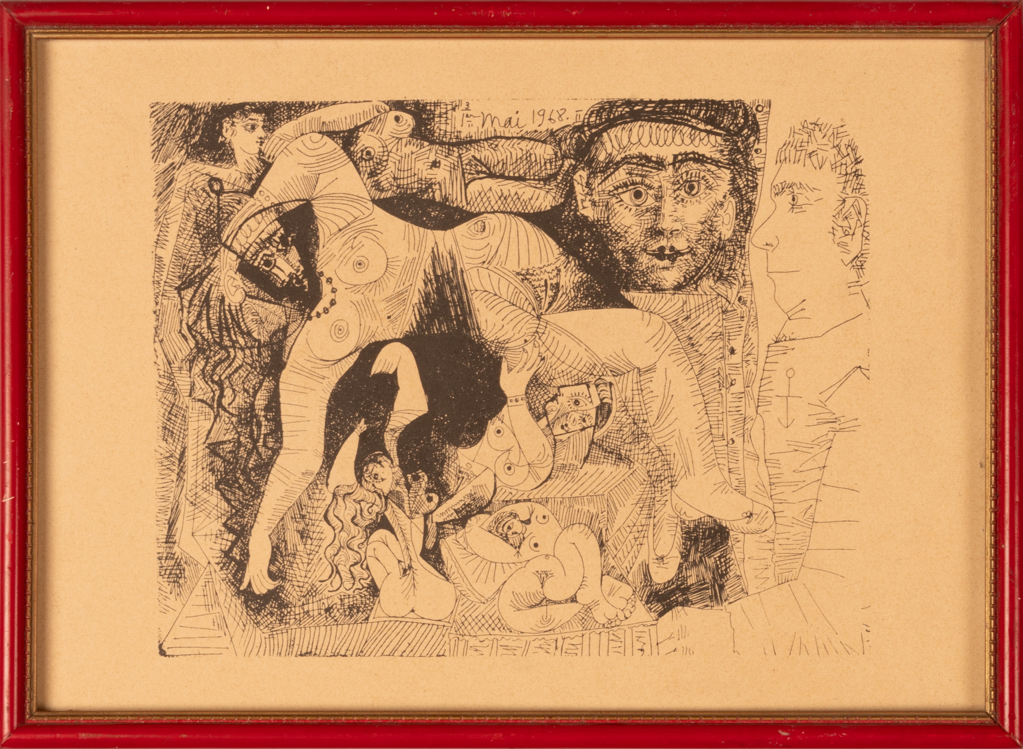 Pablo Picasso - Lotto di Sei Incisioni Erotiche da Suite 347