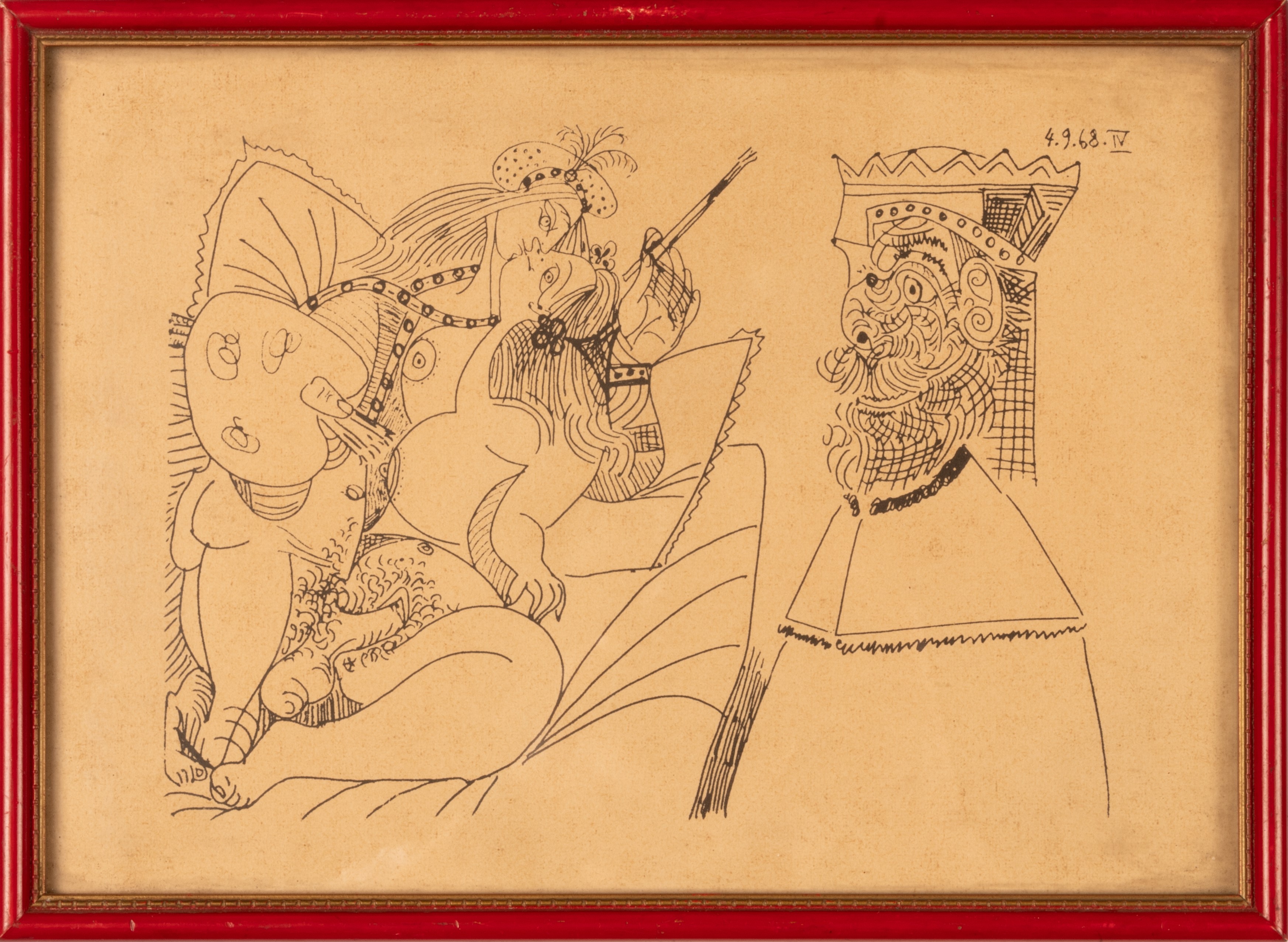 Pablo Picasso - Lotto di Sei Incisioni Erotiche da Suite 347