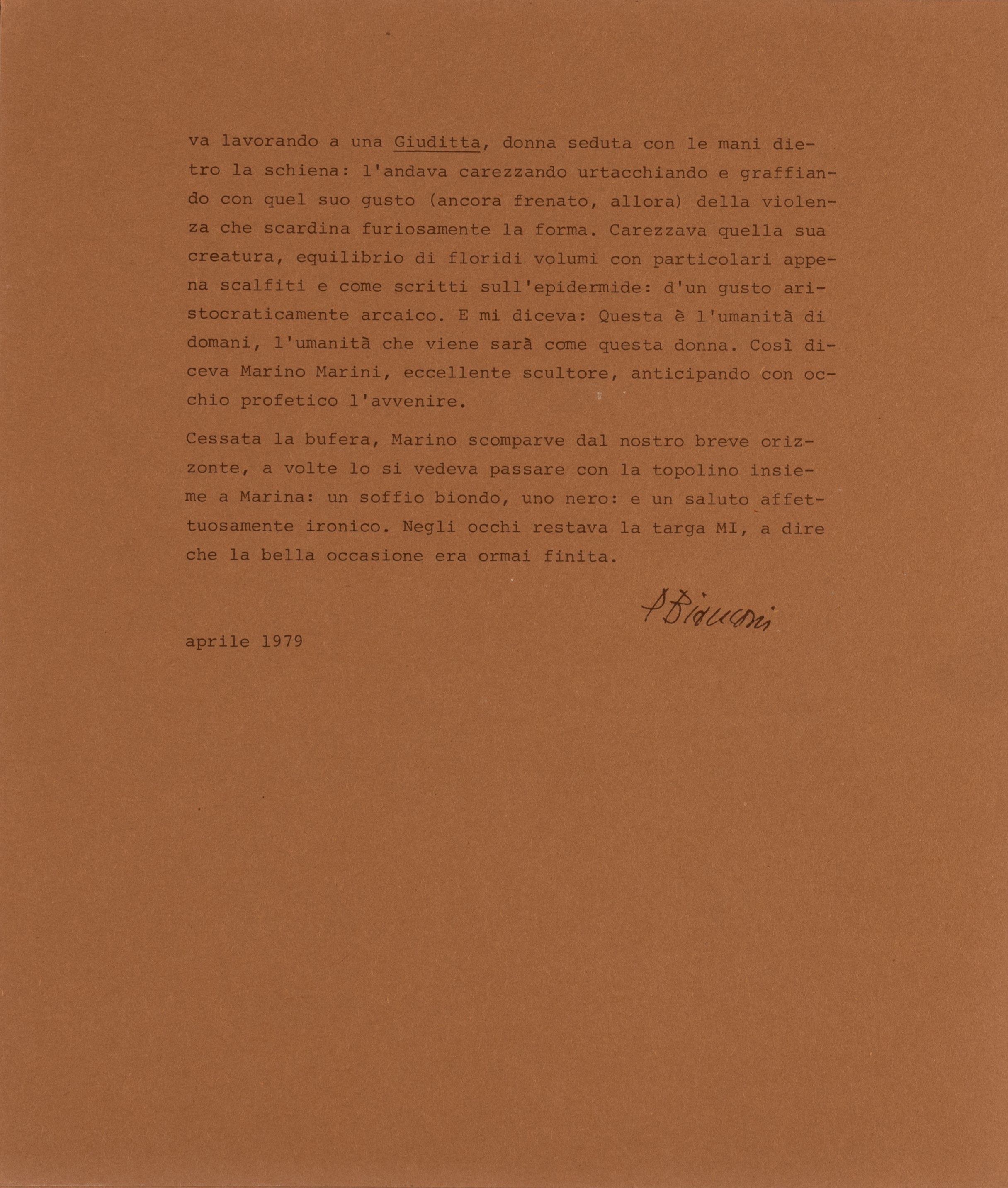 Cavalli e Cavalieri di Marino Marini a cura di Sergio Grandini