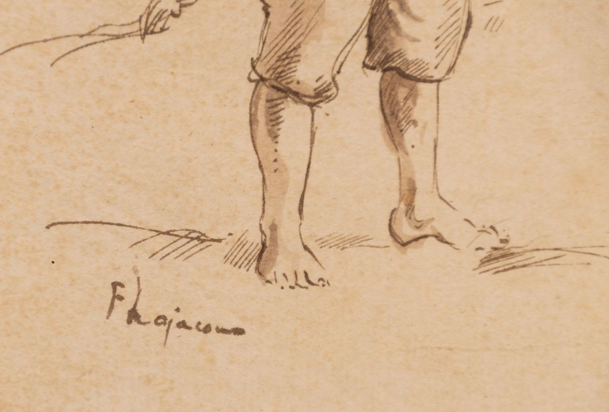 Francesco Lojacono - Popolano su una Spiaggia