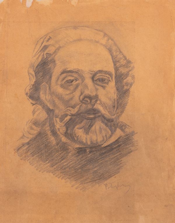 Luca Postiglione - Ritratto di uomo con barba e mostacci